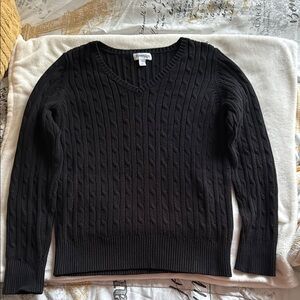 Black Cable Knit Sweater